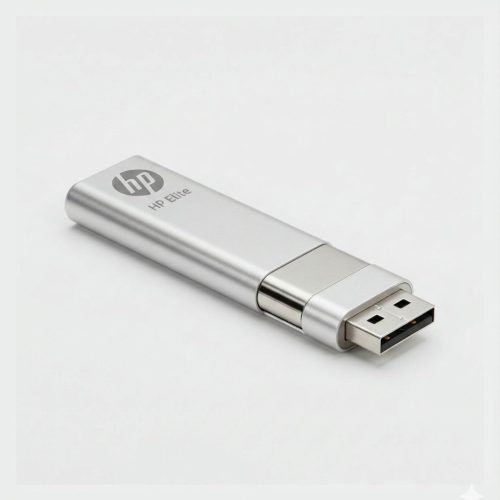 Silver HP USB Flash Drive